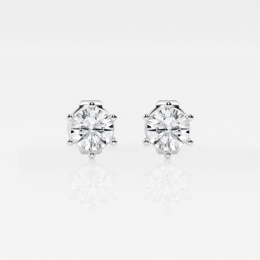 Radiant Diamond Stud Earrings