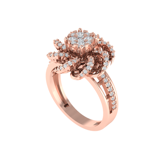 Elegant Floral Diamond Ring