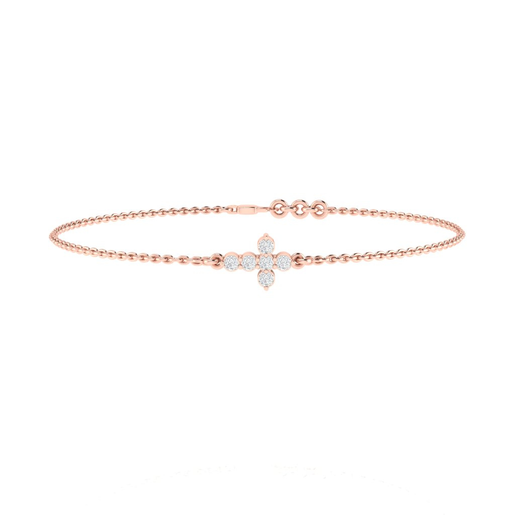 Beautiful Diamond Cross Bracelet