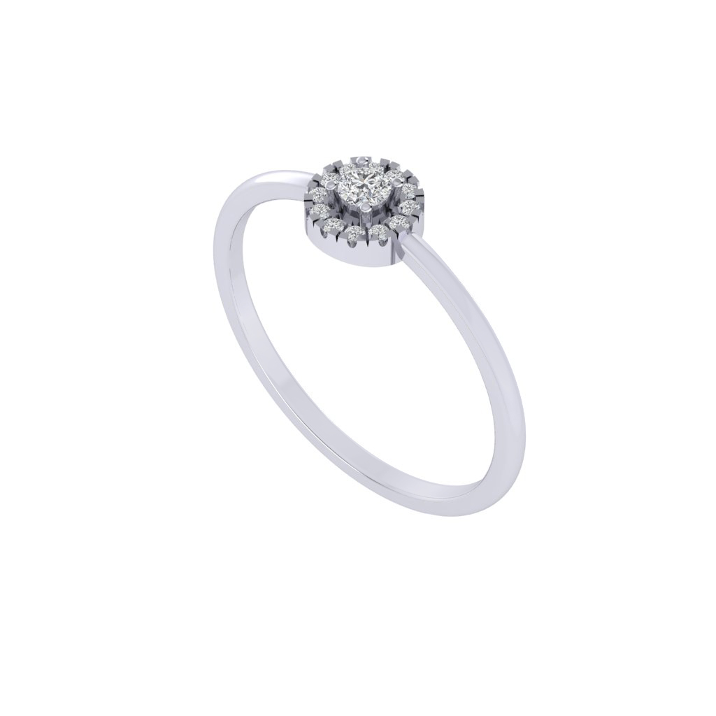 Simple Flower Diamond Ring