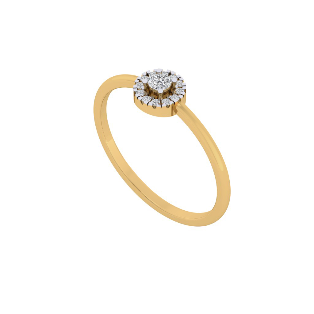 Simple Flower Diamond Ring