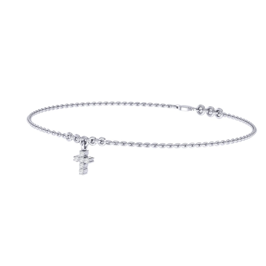 Diamond Cross Bracelet