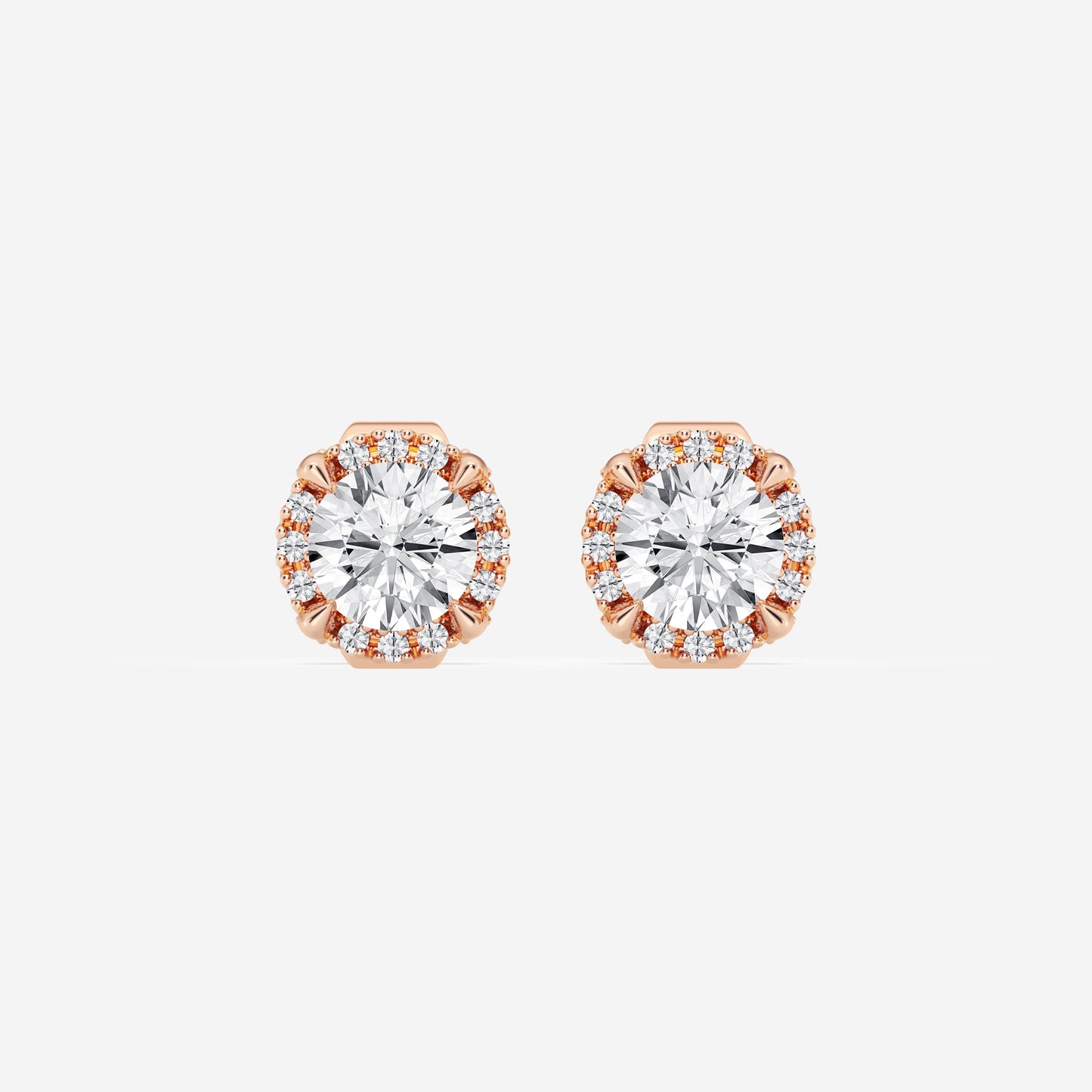 Round Studs With a Halo