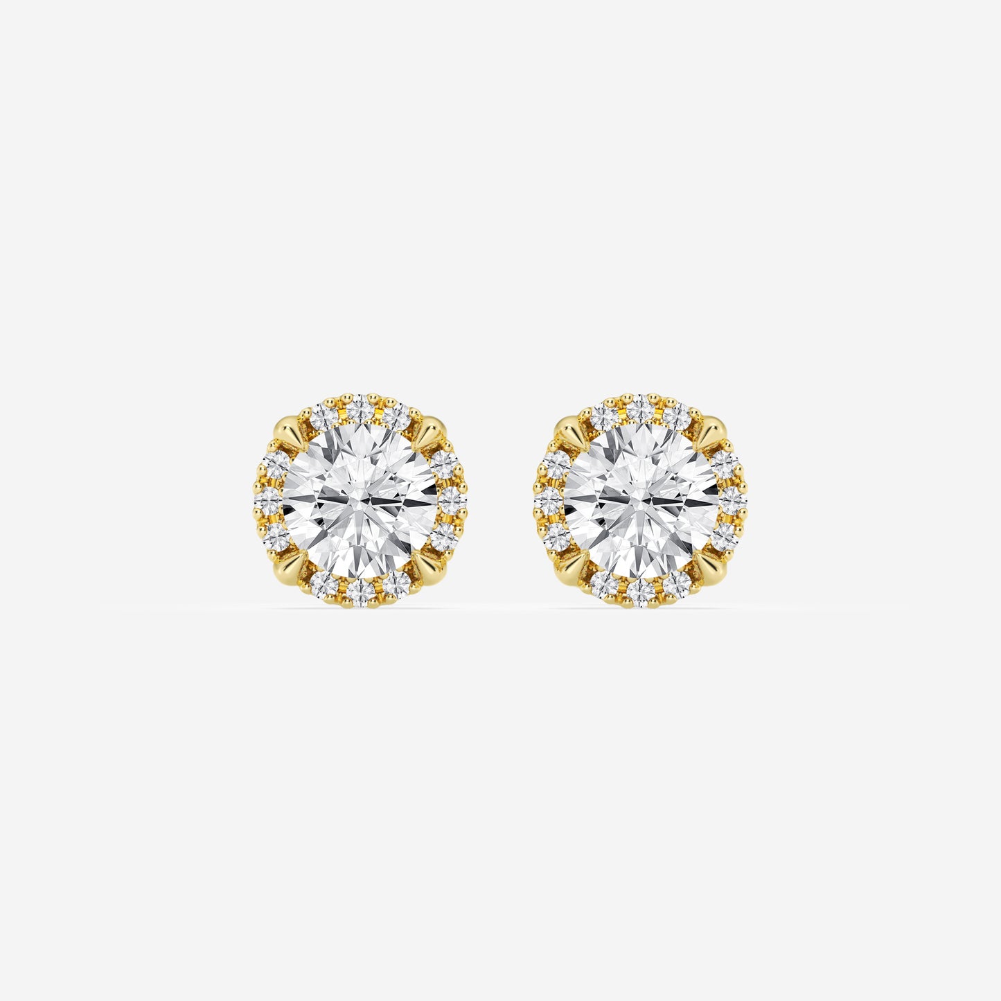 Round Studs With a Halo
