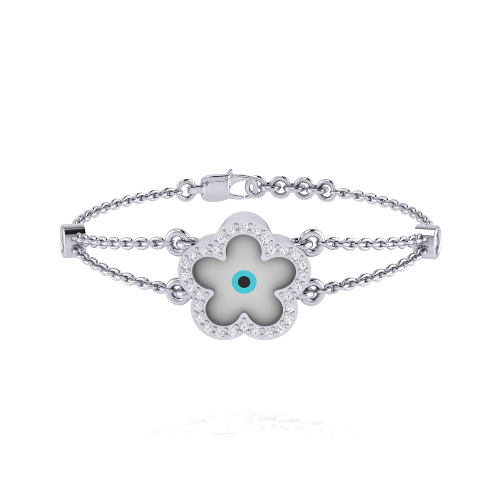 Flower Evil Eye Bracelet