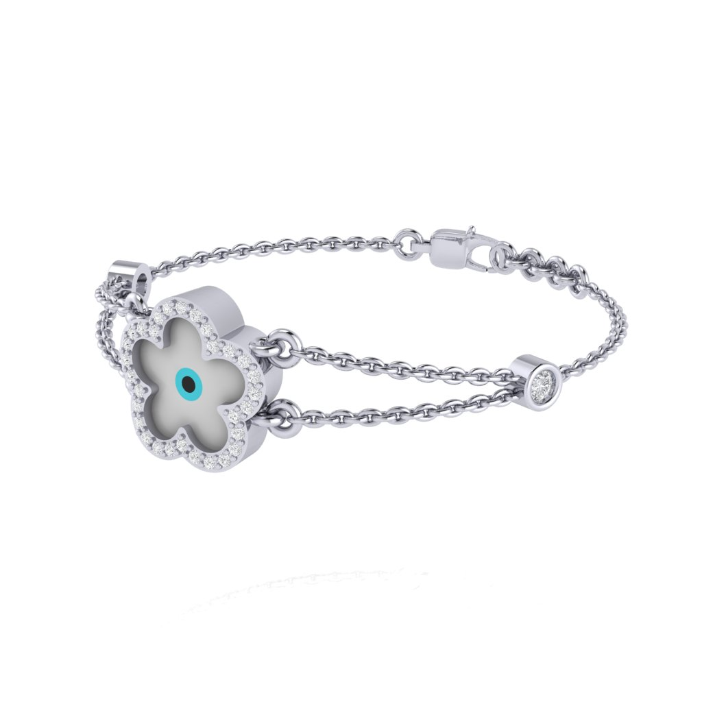 Flower Evil Eye Bracelet