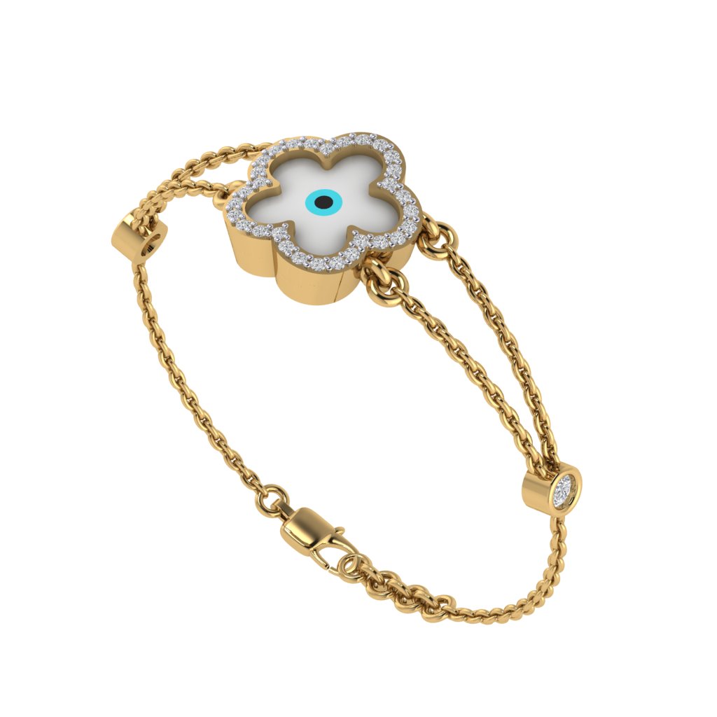 Flower Evil Eye Bracelet