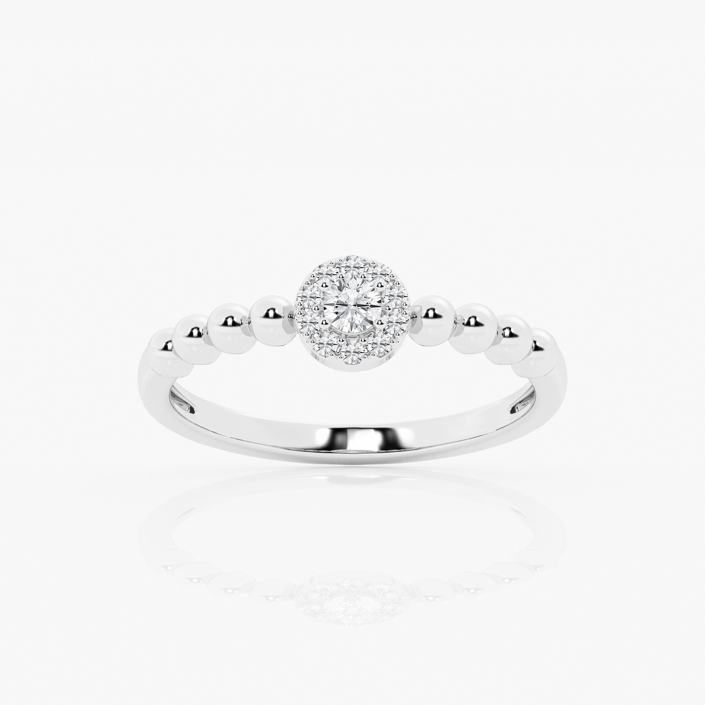 Halo Promise Ring With Dressed Shank