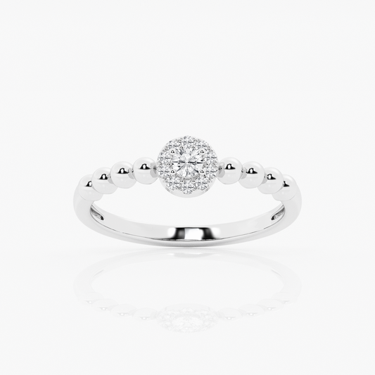 Halo Promise Ring With Dressed Shank