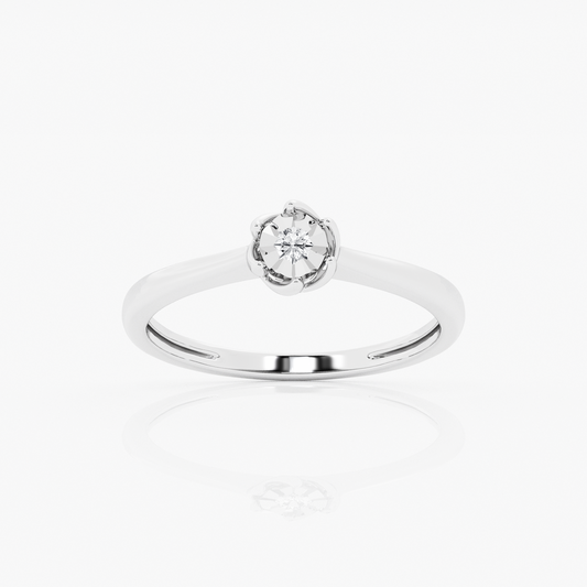 Perfect Round Solitaire Promise Ring