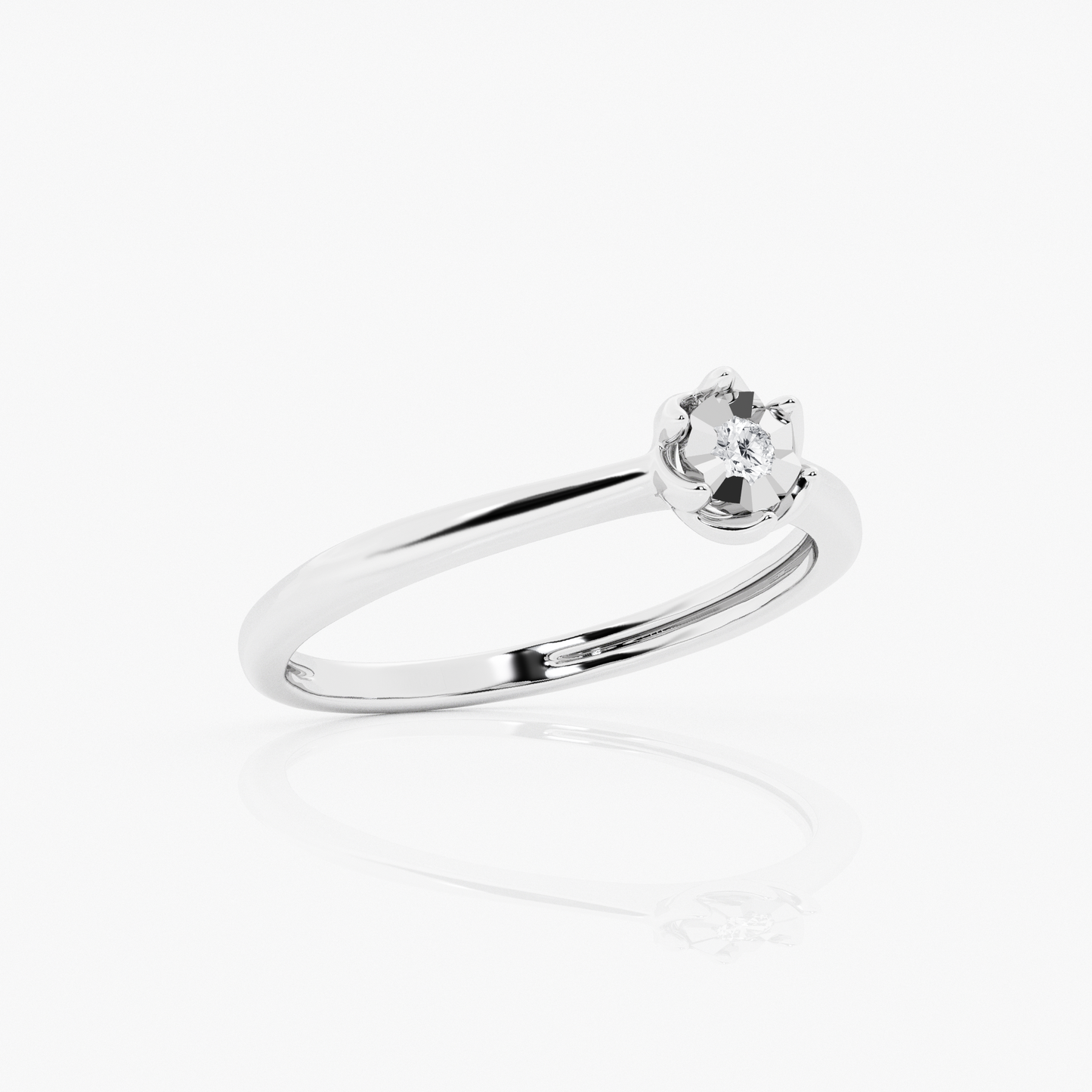 Perfect Round Solitaire Promise Ring