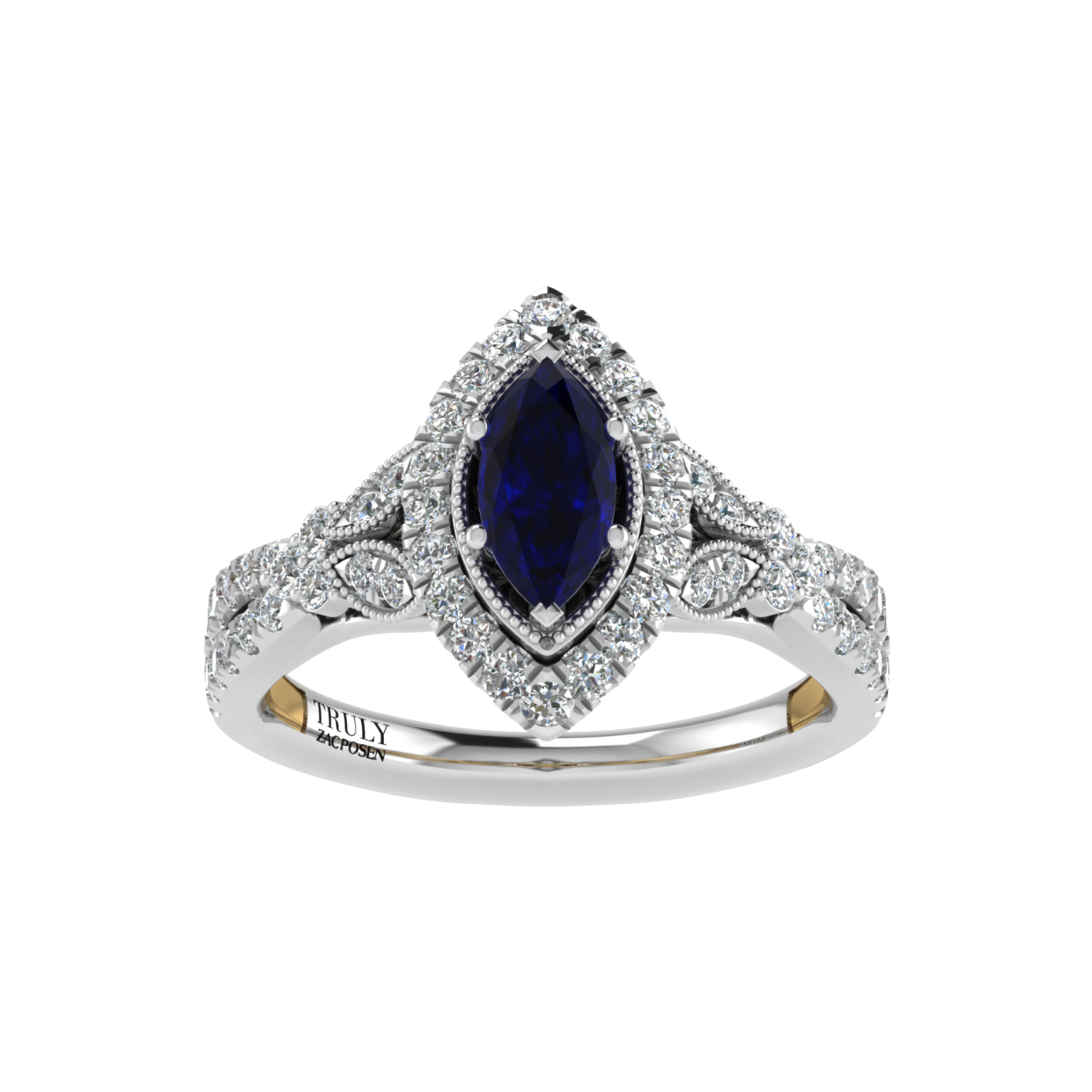 Majestic Sapphire Encrusted Diamond Ring