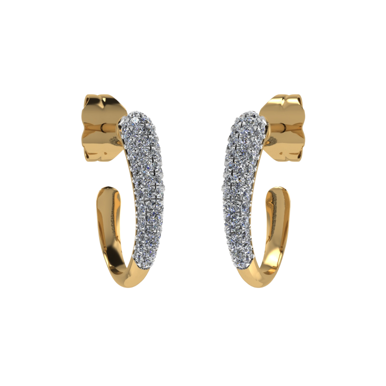 Classy Diamond Hoop Earrings