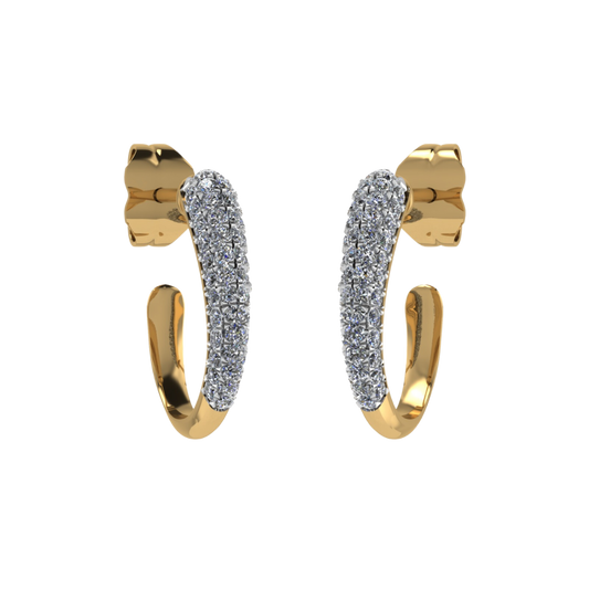 Classy Diamond Hoop Earrings