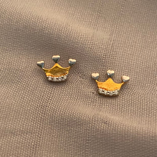 Small Crown Earrings