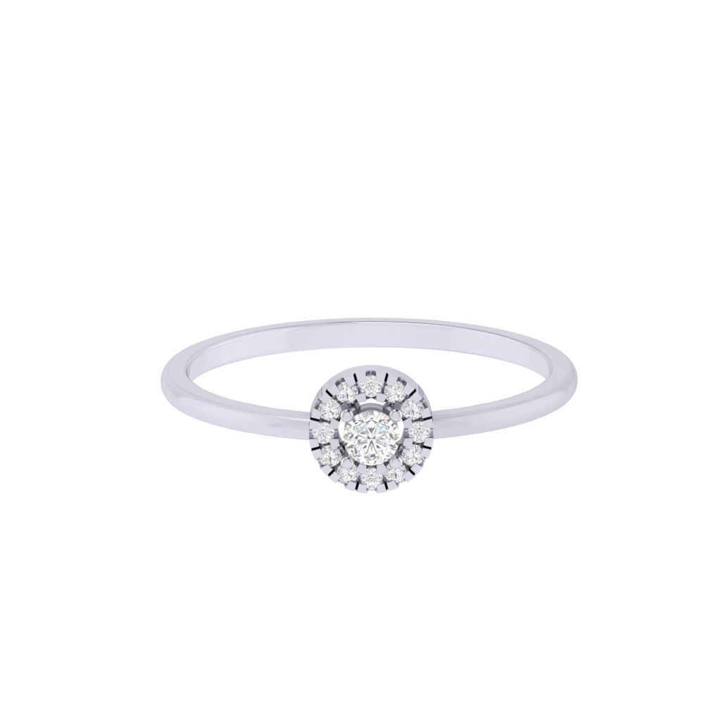 Simple Flower Diamond Ring