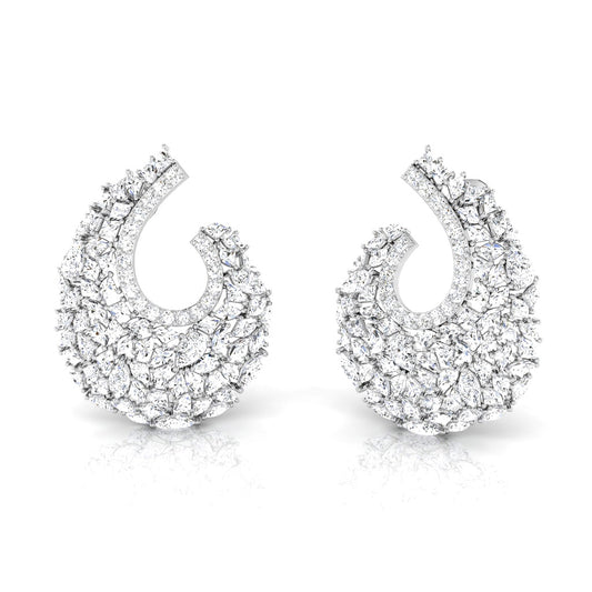 Diamond Brilliance Swirl Earrings
